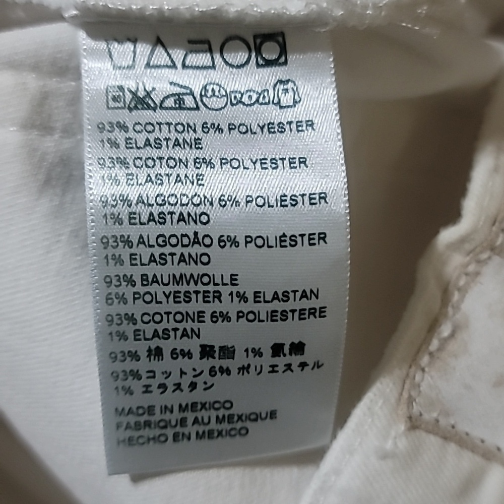 Able Women White Cropped High Waist Skinny Jeans Size 4 - Picture 7 of 7